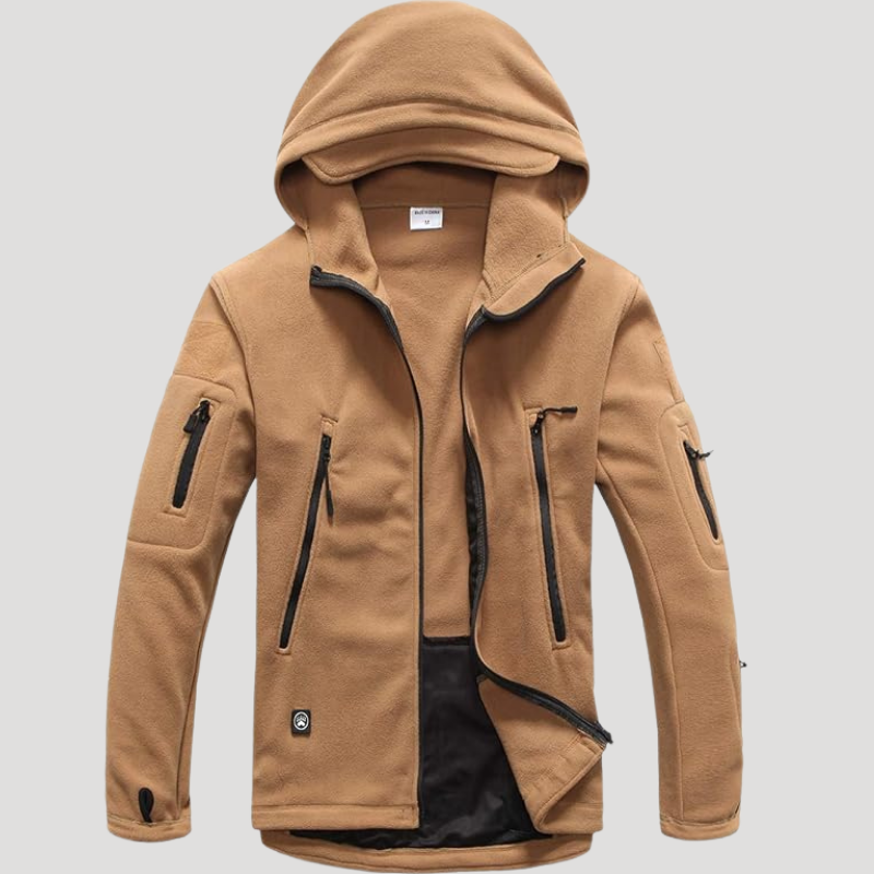 Herr Militärjacka Tactical Fleecefodrad Termisk Outdoor Vinterjacka