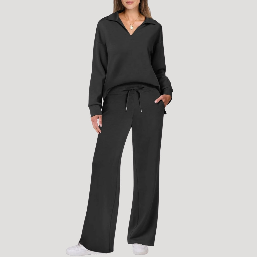 Dam mjukis set med tröja och byxor