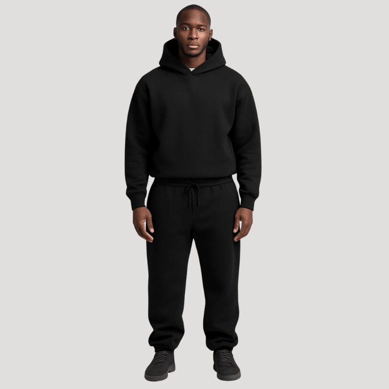 Herr Oversized Huvtröja Med Byxor Joggingset Tvådelat Träningsställ