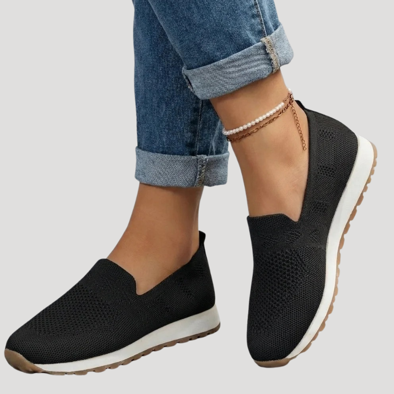 Dam Ortopediska Slip On Skor Med Mjuk Sula