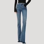 Dam Bootcut Jeans Högmidjade Stretch Flare Denimjeans