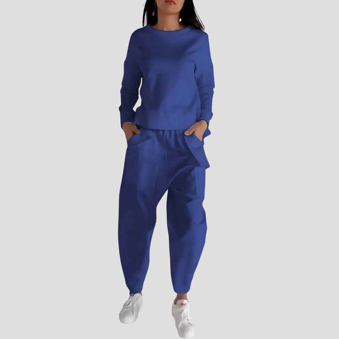 Dam matchande mjukis set med tröja och byxor