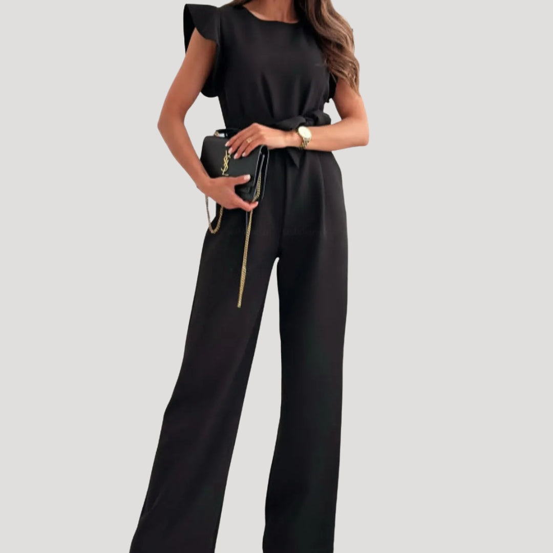 Dam elegant lång jumpsuit med vida ben