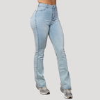 Dam Högmidjade Bootcut Jeans Stretch Denimjeans