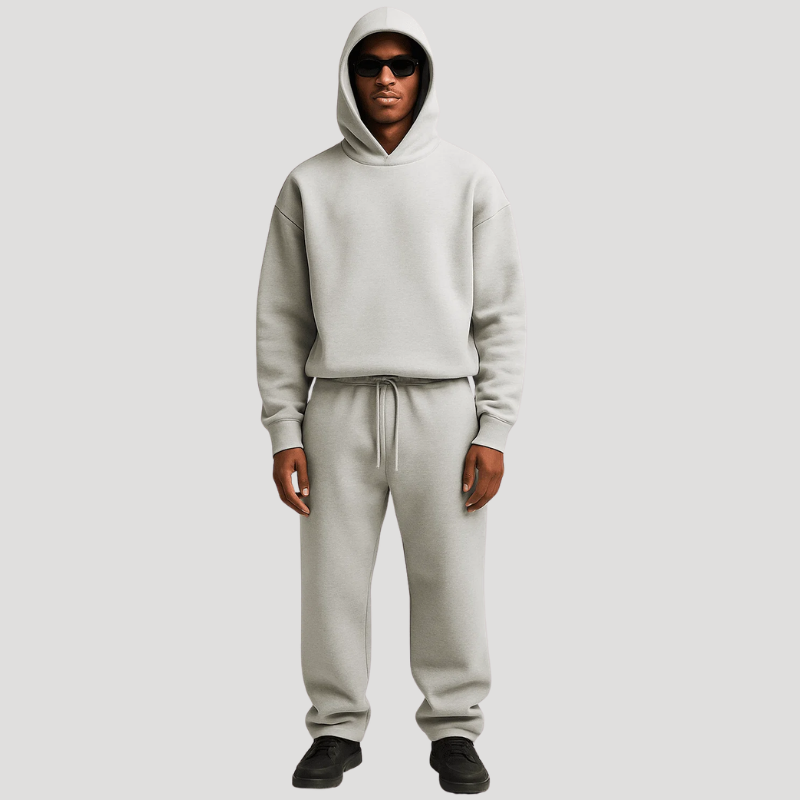 Herr Oversized Huvtröja Med Byxor Joggingset Tvådelat Träningsställ