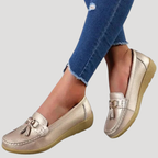 Dam Ortopediska Loafers Med Mjuk Sula Tassel