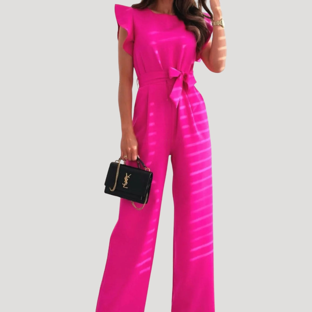 Dam elegant lång jumpsuit med vida ben