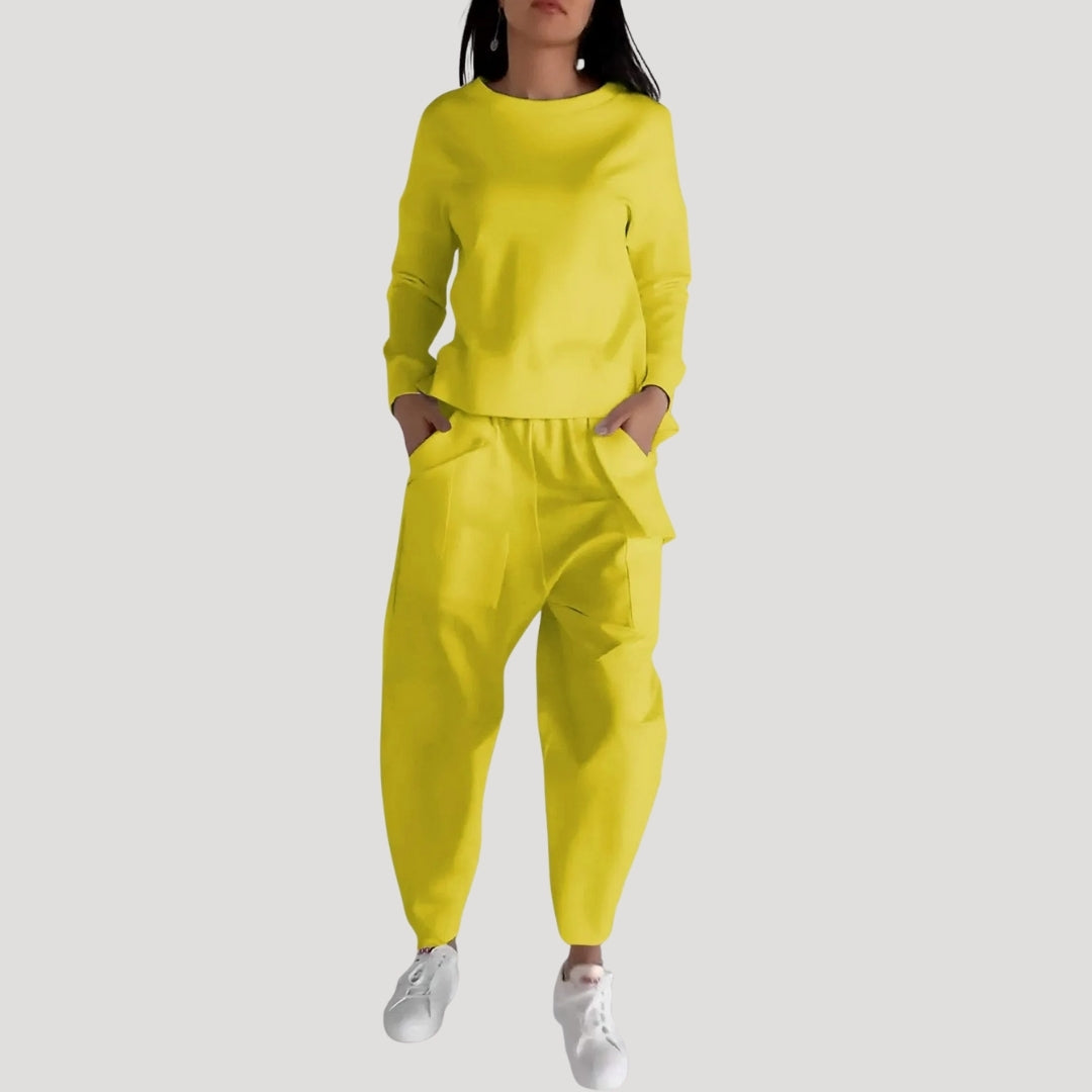 Dam matchande mjukis set med tröja och byxor