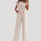 Dam elegant lång jumpsuit med vida ben