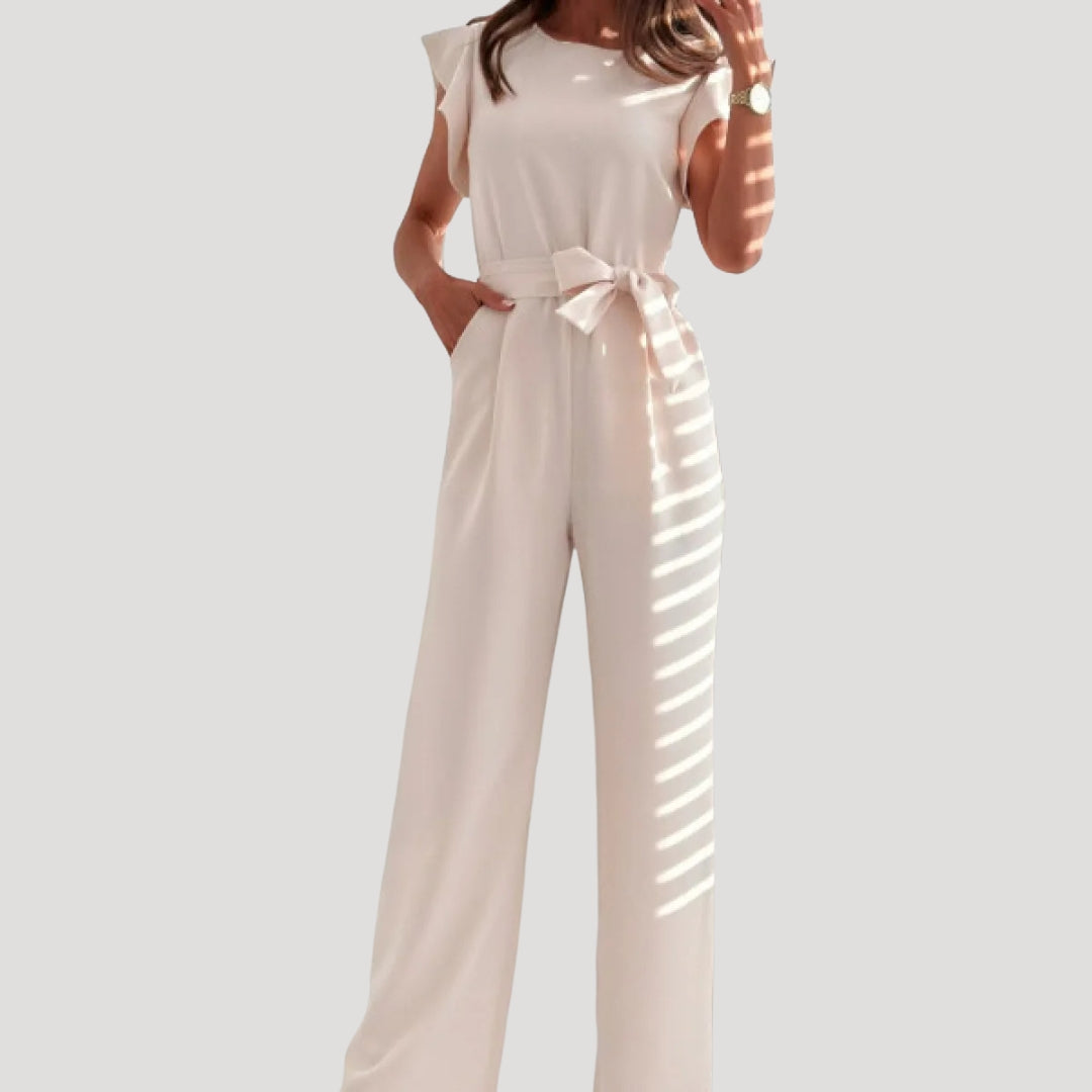 Dam elegant lång jumpsuit med vida ben