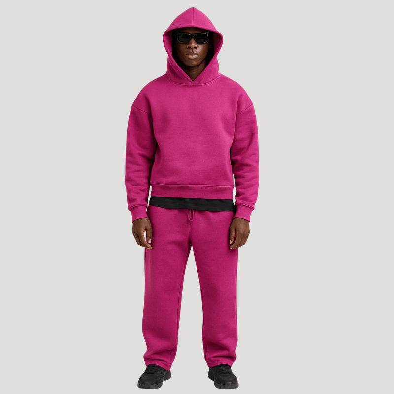 Herr Oversized Huvtröja Med Byxor Joggingset Tvådelat Träningsställ
