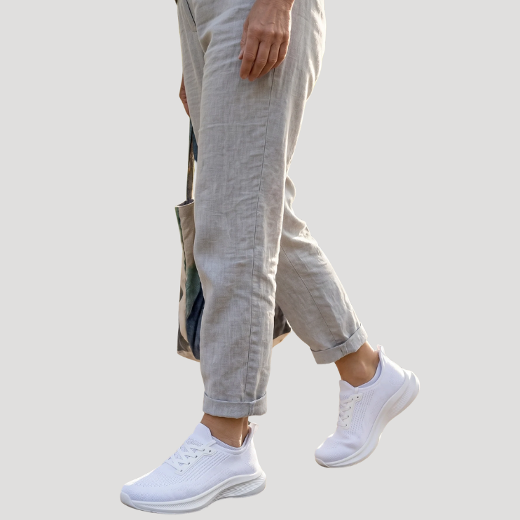 Herr Ortopediska Sneakers Stickad Ovandel Stötdämpande Sula