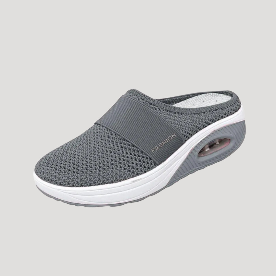 Dam slip on promenadskor tofflor med mesh