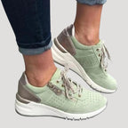 Dam sneakers låg modell med snörning bekväma skor