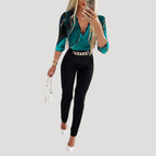 Dam byxdress paljett fest one shoulder elegant passform