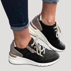 Dam sneakers låg modell med snörning bekväma skor