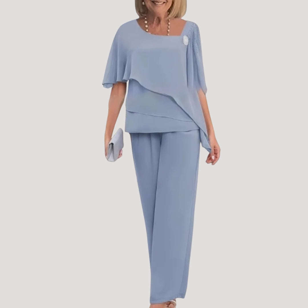 Dam tvådelat set topp och byxor