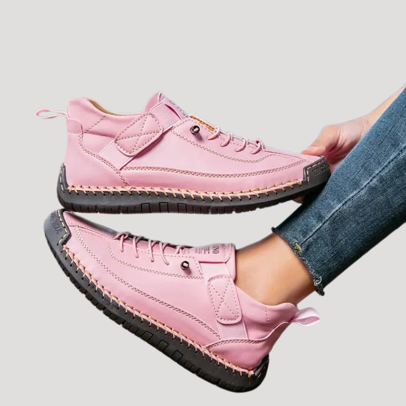 Dam Ortopediska Sneakers Med Snörning Och Mjuk Sula