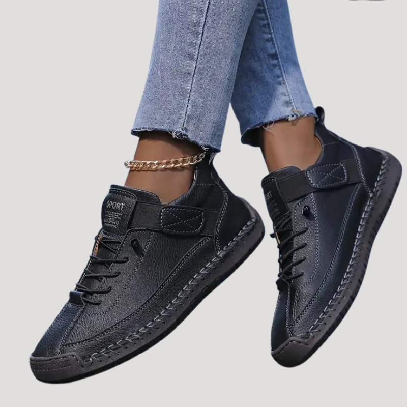 Dam Ortopediska Sneakers Med Snörning Och Mjuk Sula