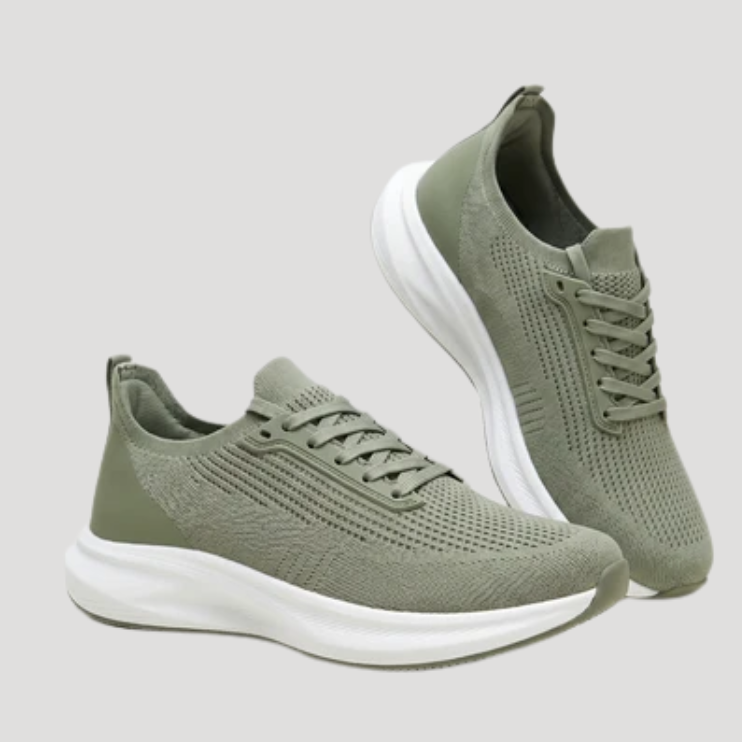 Herr Ortopediska Sneakers Stickad Ovandel Stötdämpande Sula
