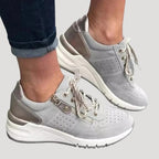 Dam sneakers låg modell med snörning bekväma skor