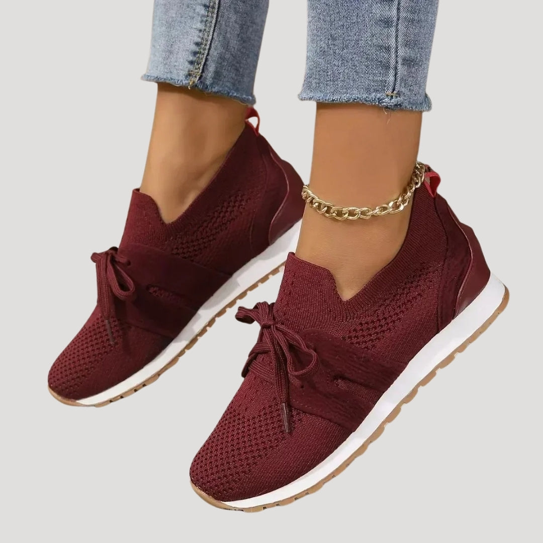 Sneakers dam slip on tygskor lätta bekväma