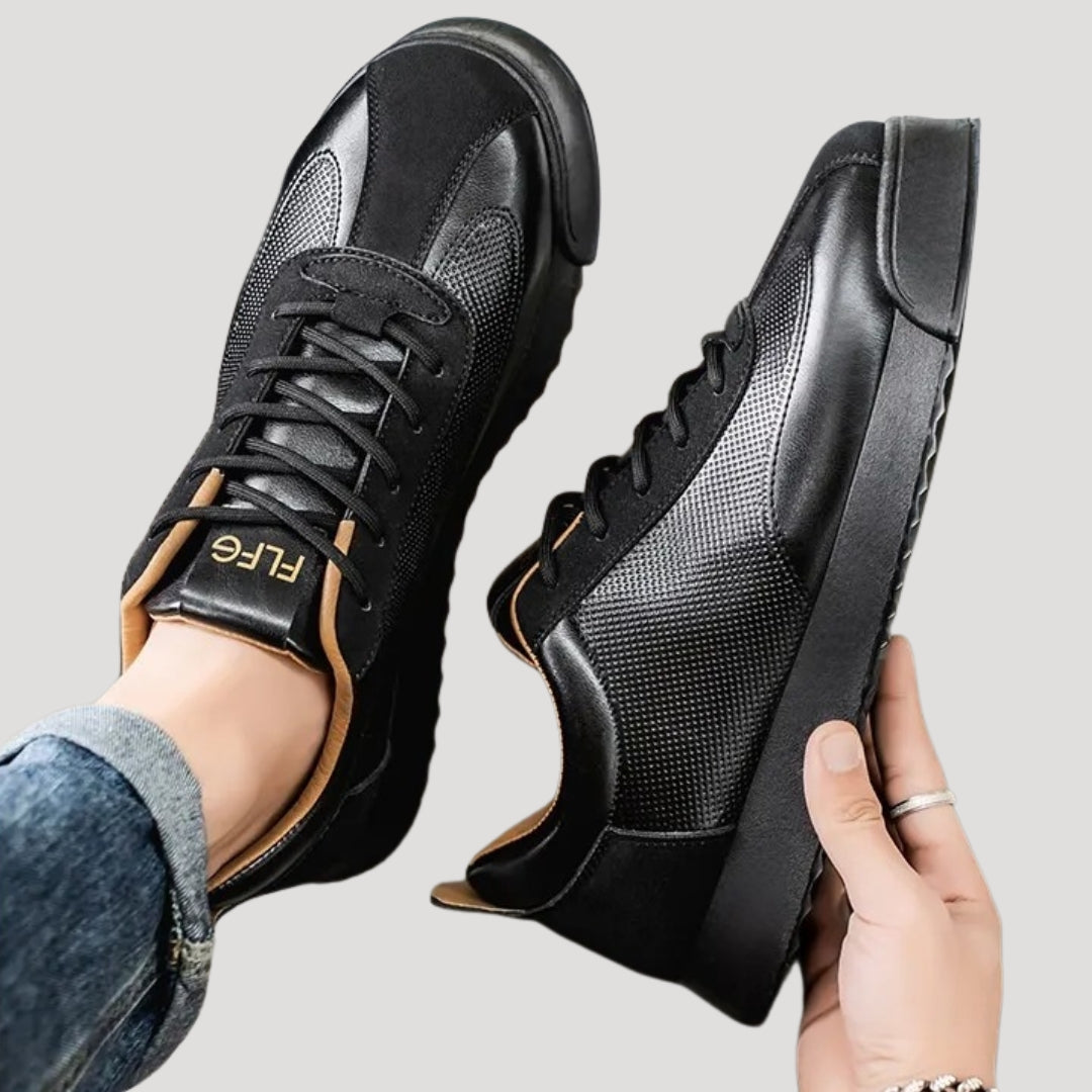 Herr sneakers låg modell med snörning casual stil