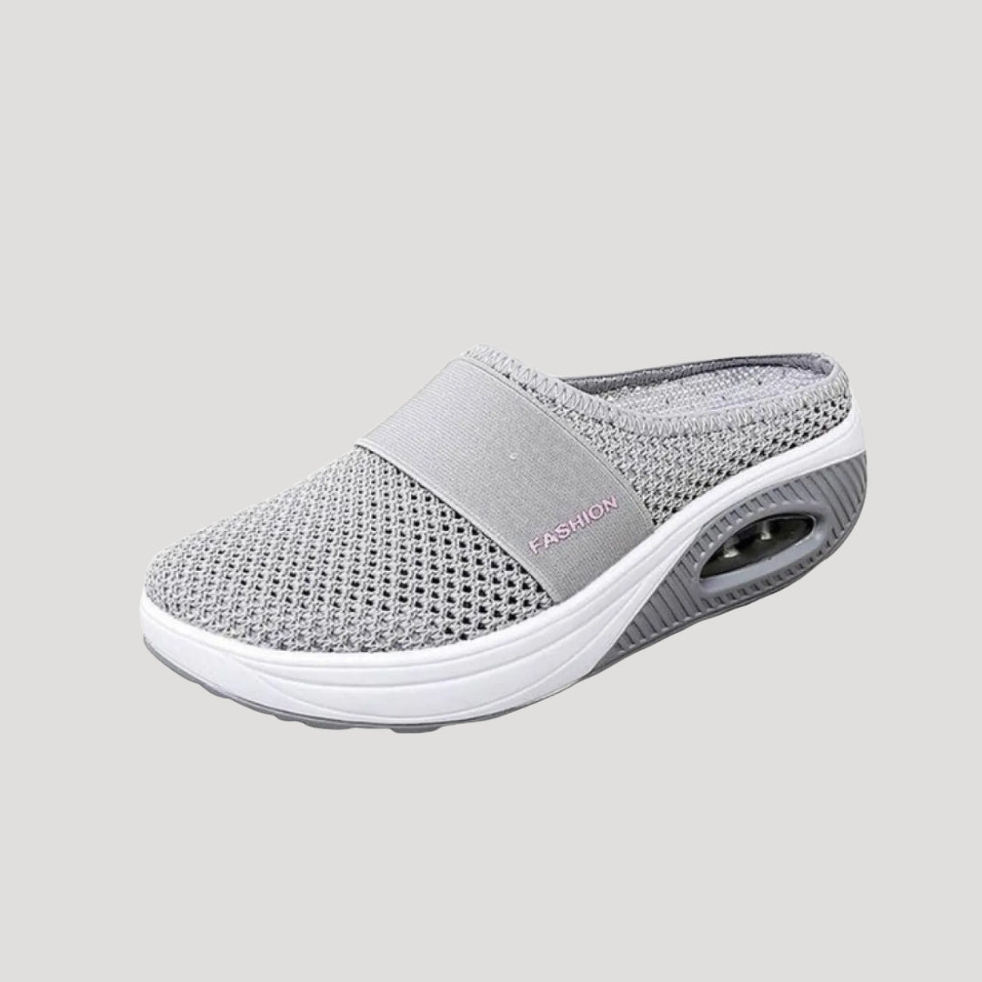 Dam slip on promenadskor tofflor med mesh