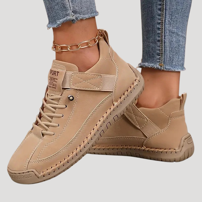 Dam Ortopediska Sneakers Med Snörning Och Mjuk Sula