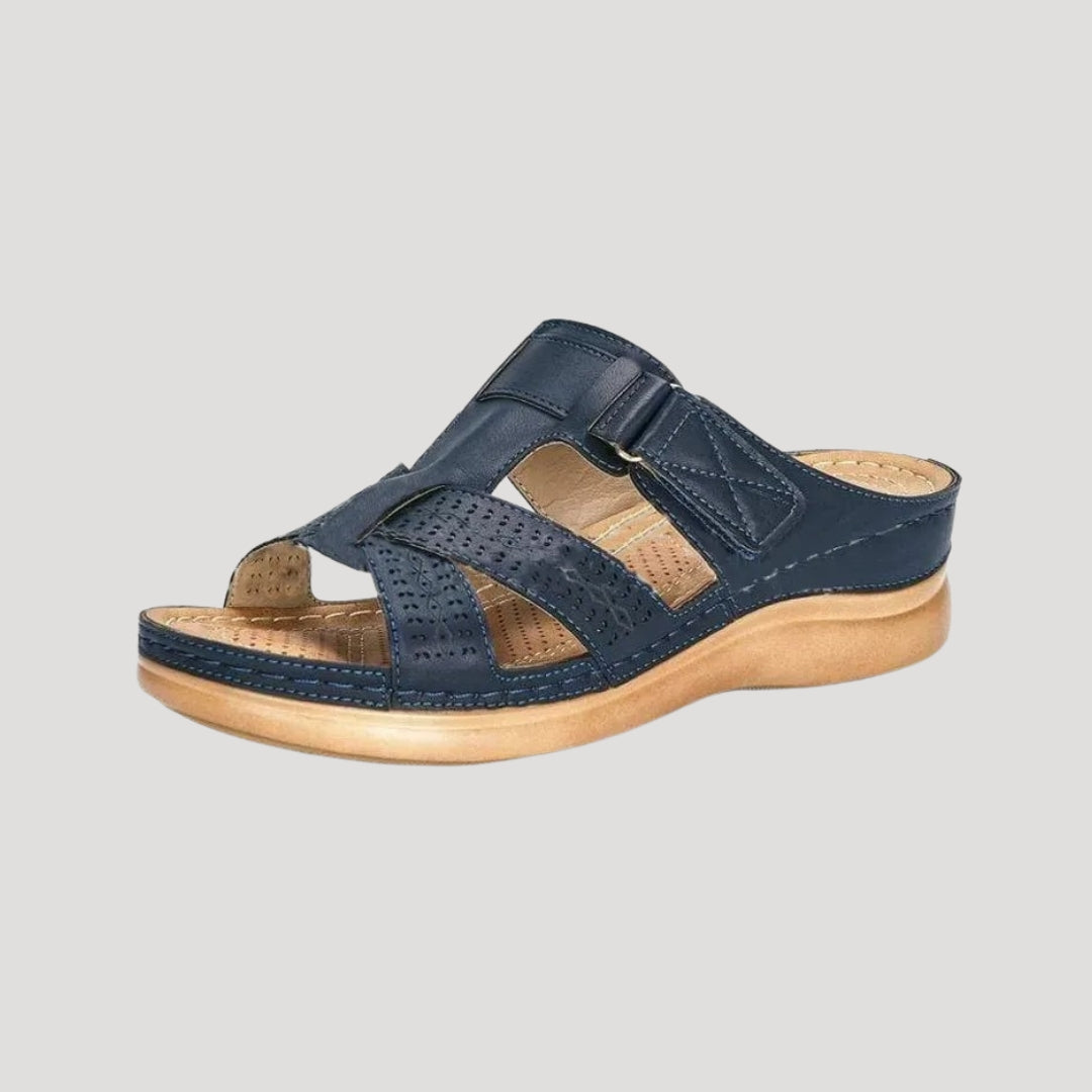 Dam slip in sandaler med öppen tå