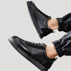 Herr sneakers låg modell med snörning casual stil