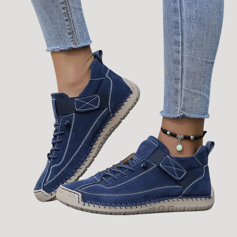 Dam Ortopediska Sneakers Med Snörning Och Mjuk Sula