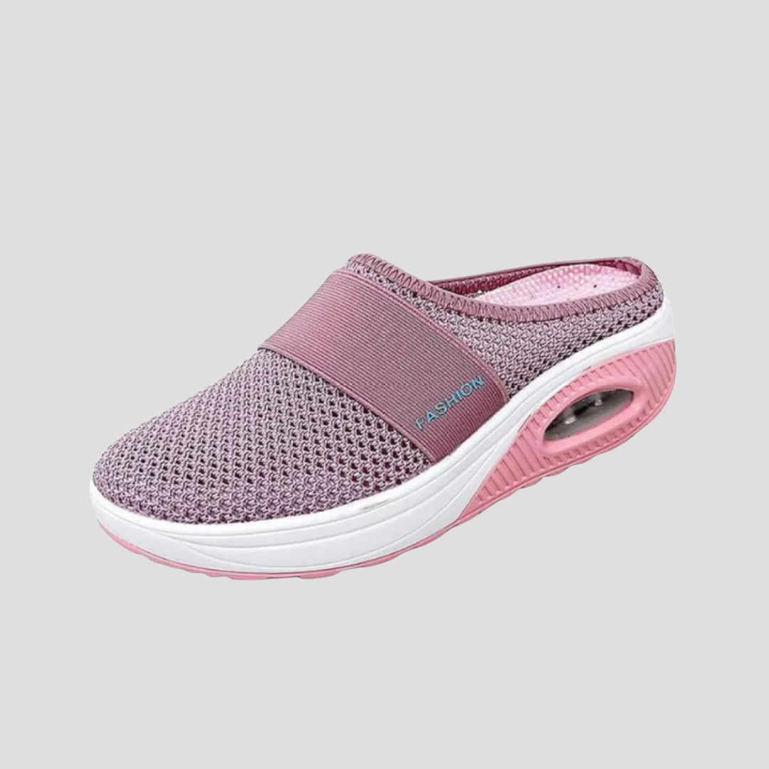 Dam slip on promenadskor tofflor med mesh
