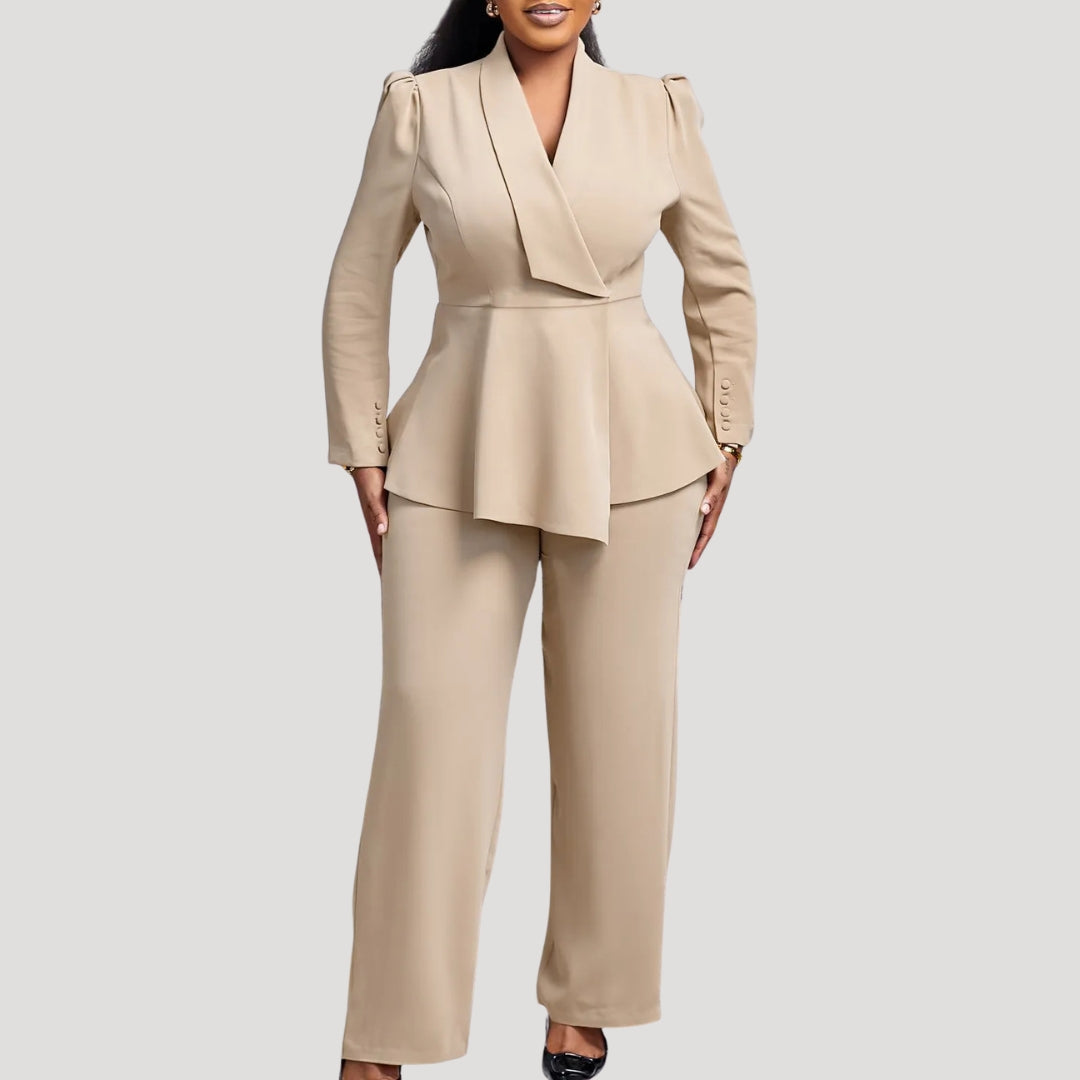 Dam kostym set med kavaj och byxor