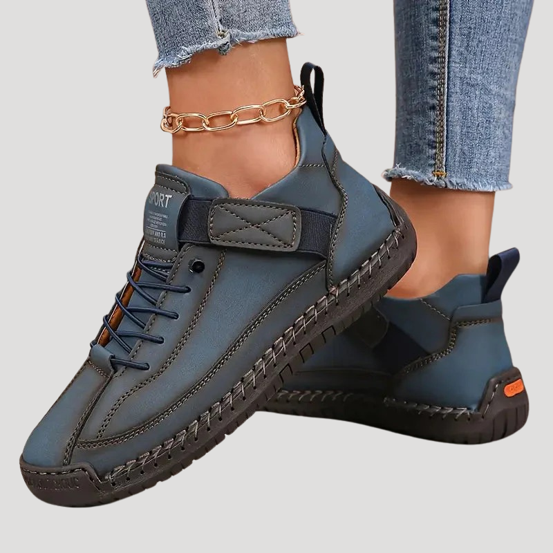 Dam Ortopediska Sneakers Med Snörning Och Mjuk Sula