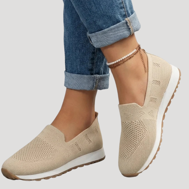 Dam Ortopediska Slip On Skor Med Mjuk Sula