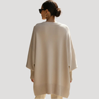 Damkofta Stickad Poncho Oversize Långärmad Tröja