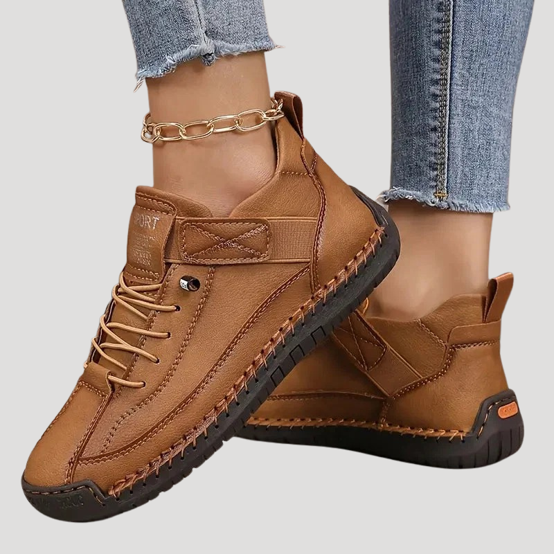 Dam Ortopediska Sneakers Med Snörning Och Mjuk Sula