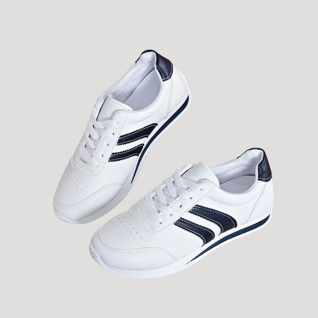 Dam sneakers med snörning och låg profil