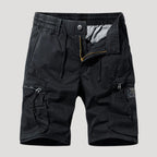 Herr cargo shorts kortbyxor friluftsshorts svarta långa bermuda