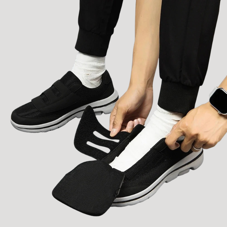Herr Ortopediska Sneakers Kardborreband Lätt Sula
