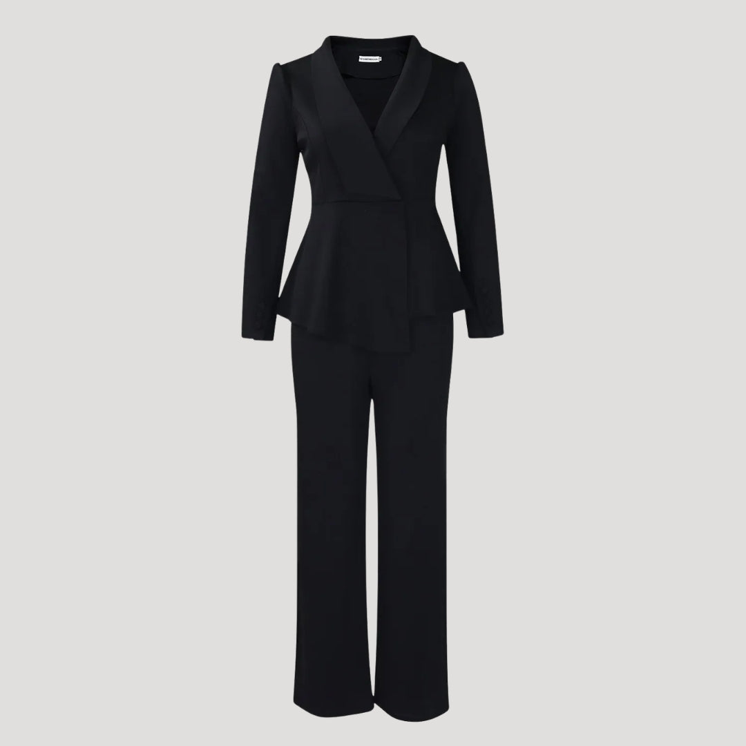 Dam kostym set med kavaj och byxor