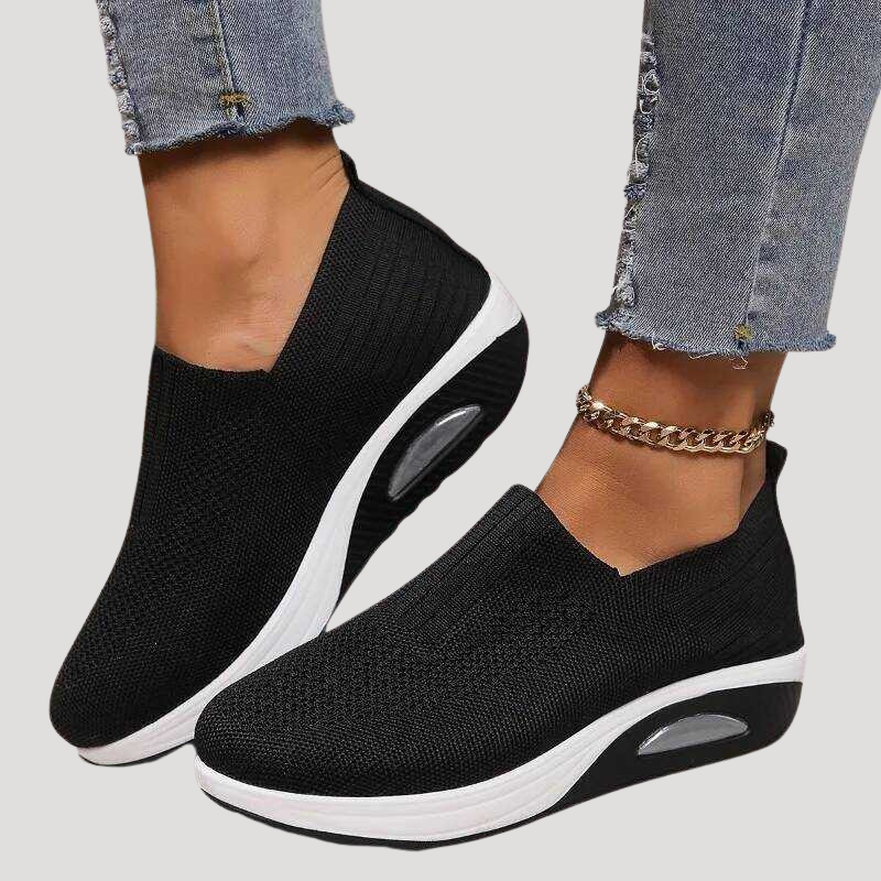 Dam Ortopediska Promenadsskor Med Slip On Design