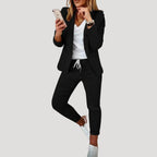 Dam kostym set med blazer och byxa