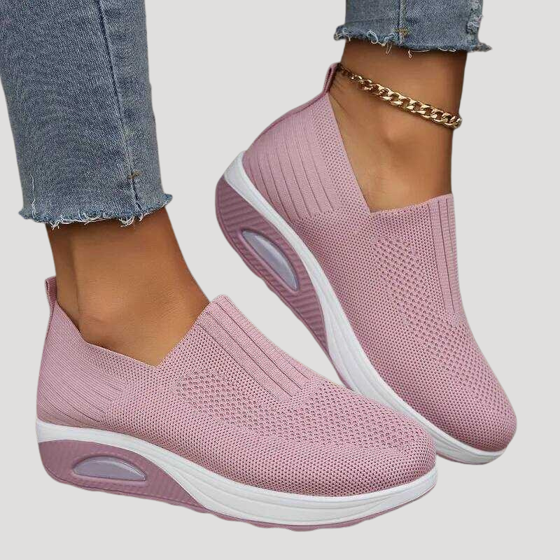 Dam Ortopediska Promenadsskor Med Slip On Design