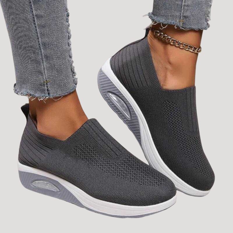 Dam Ortopediska Promenadsskor Med Slip On Design