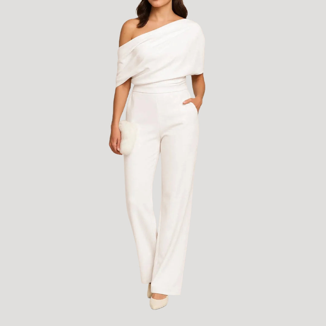 Dam byxdress asymmetrisk axel vida ben elegant modell