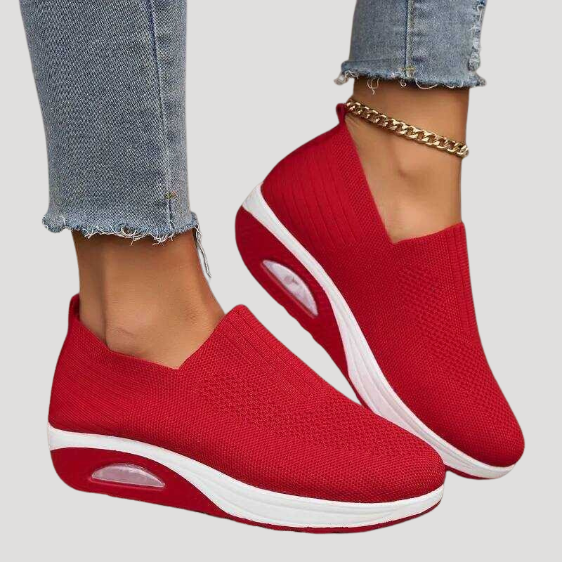 Dam Ortopediska Promenadsskor Med Slip On Design