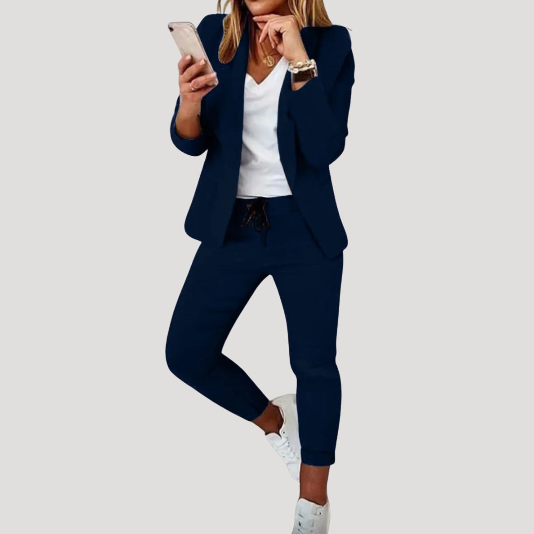 Dam kostym set med blazer och byxa