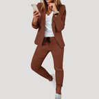 Dam kostym set med blazer och byxa